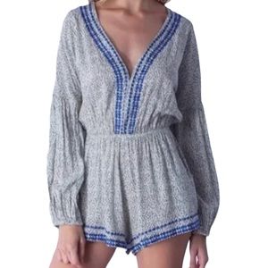 NWT Anthropologie Mustard Seed Printed Romper